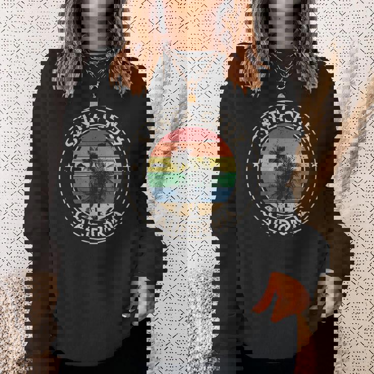 サンタクルーズ カリフォルニア レトロ ヴィンテージ サンセット スウェットシャツ 彼女への贈り物