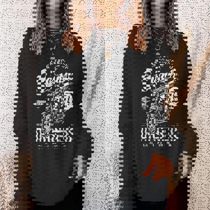 サンフランシスコ カフェ レーサー ドラッグスター レトロ バイク バイカー スウェットシャツ 彼女への贈り物