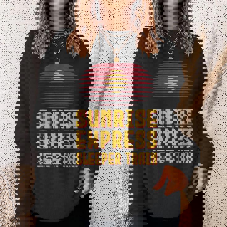 サンライズ特急電車 日本 東京 岡山 出雲 高松 スウェットシャツ 彼女への贈り物