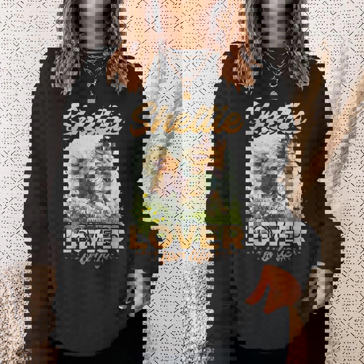 シェットランド・シープドッグ・ドッグ・シェルティー-シェルティ・ラヴァー・フォー・ライフ スウェットシャツ 彼女への贈り物