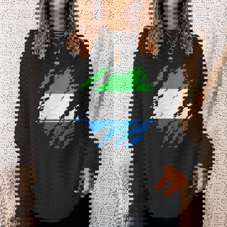 シエラレオネの国旗シエラレオネ スウェットシャツ 彼女への贈り物