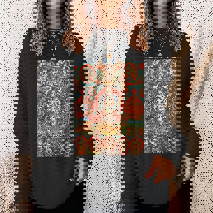 シッダ ラクシュミ チベット仏教 タンカ 曼荼羅 仏教 スウェットシャツ 彼女への贈り物