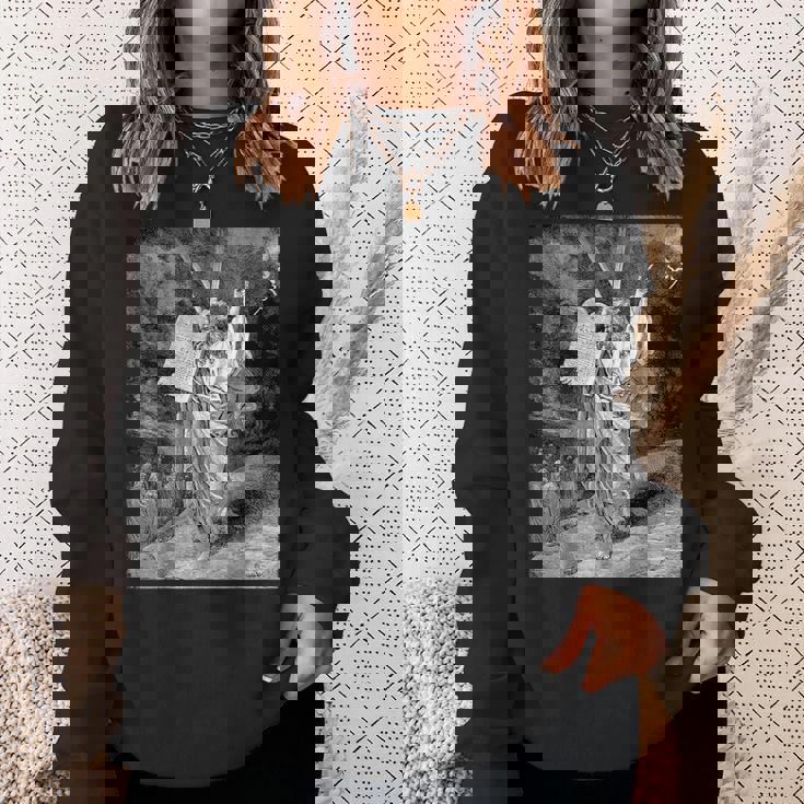 シナイ山から降りてくるモーゼ ギュスターヴ・ドーレ 聖書芸術 スウェットシャツ 彼女への贈り物