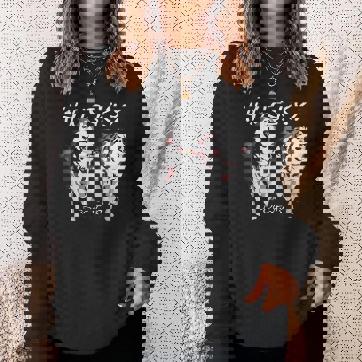 シベリアンハスキーパワーすごいかわいいハスキー スウェットシャツ 彼女への贈り物