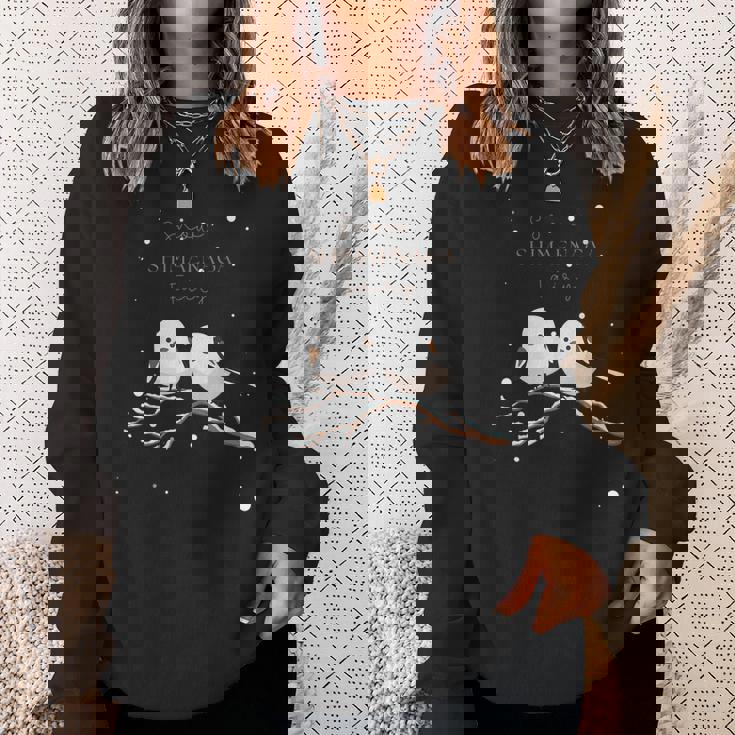 シマエナガ 雪の妖精 北海道 日本の野鳥 スウェットシャツ 彼女への贈り物