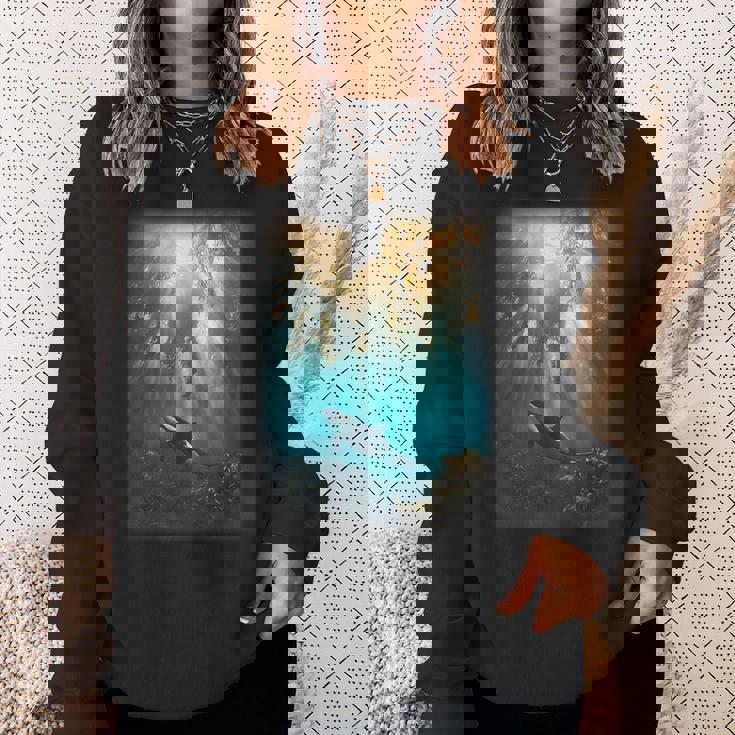 シャチが特徴的なシャチ。 スウェットシャツ 彼女への贈り物