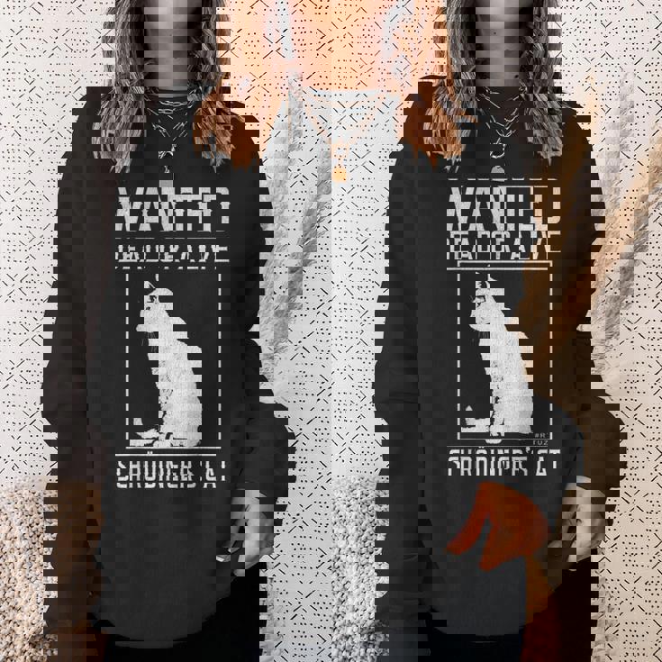 シュレディンガーの猫 指名手配の猫 死んで生きている 物理学 物理学者 スウェットシャツ 彼女への贈り物