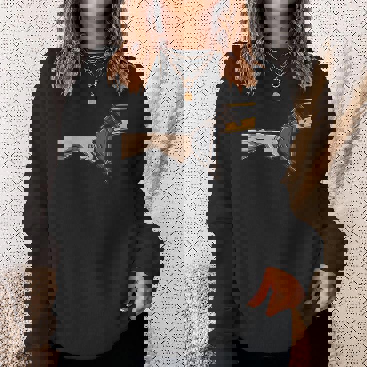 ショベルカー バケット 拳 バンプダッド ジョーク 面白い相棒 人生用 スウェットシャツ 彼女への贈り物