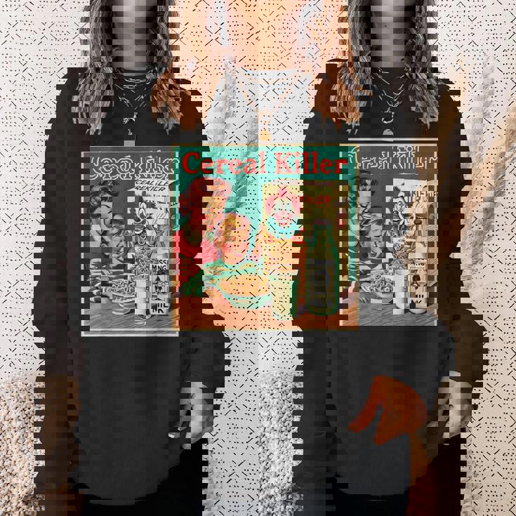 シリアル シリアル キラー 音声しゃれ ホラー コア ミッドセンチュリー スウェットシャツ 彼女への贈り物