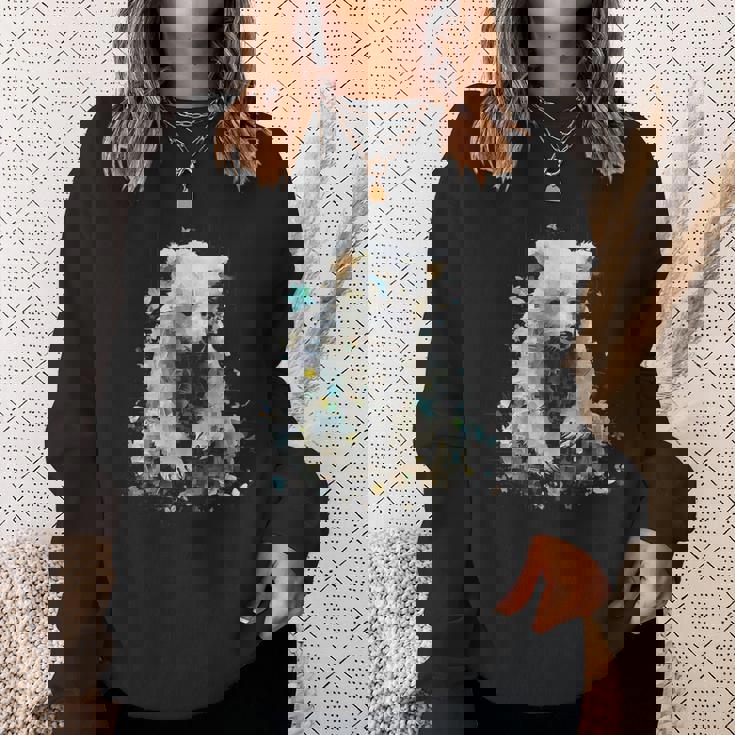 シロクマ 動物 モチーフ 作品 シロクマ スウェットシャツ 彼女への贈り物