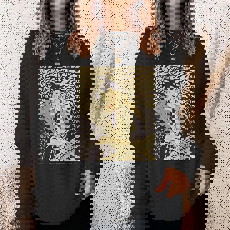 シンセサイザー テクノ 音楽 面白い サムライ シンセサイザー スウェットシャツ 彼女への贈り物