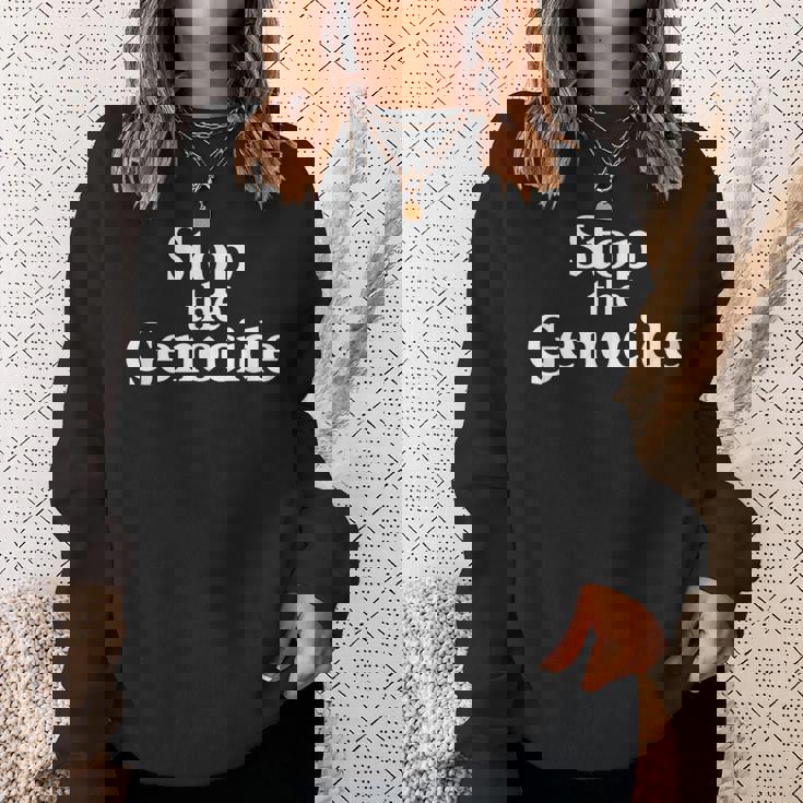 ジェノサイドを止めろ スウェットシャツ 彼女への贈り物