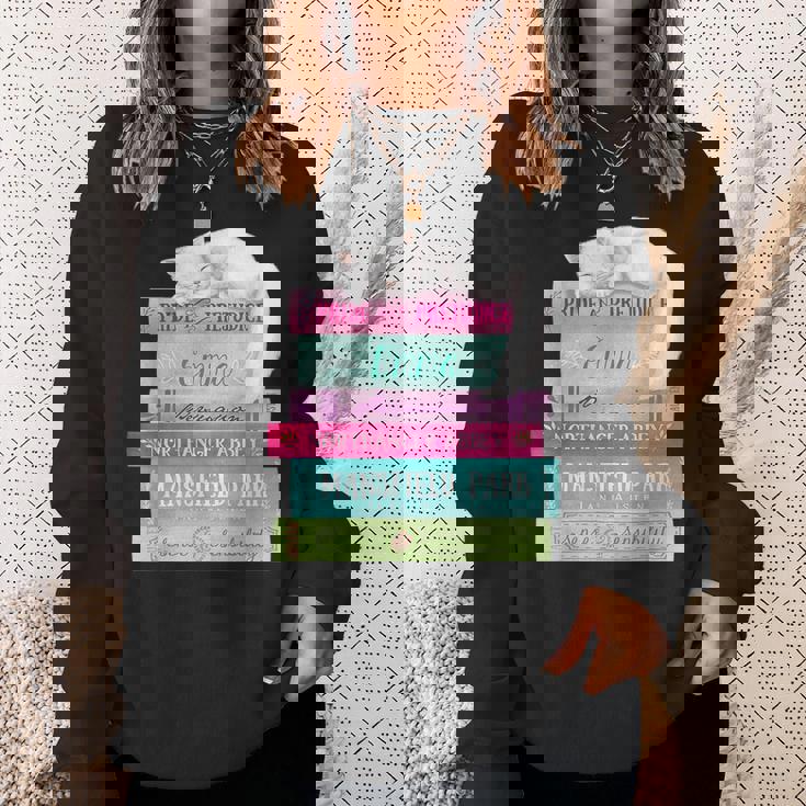 ジェーンオースティン 本 スタック おもしろ文学 スウェットシャツ 彼女への贈り物