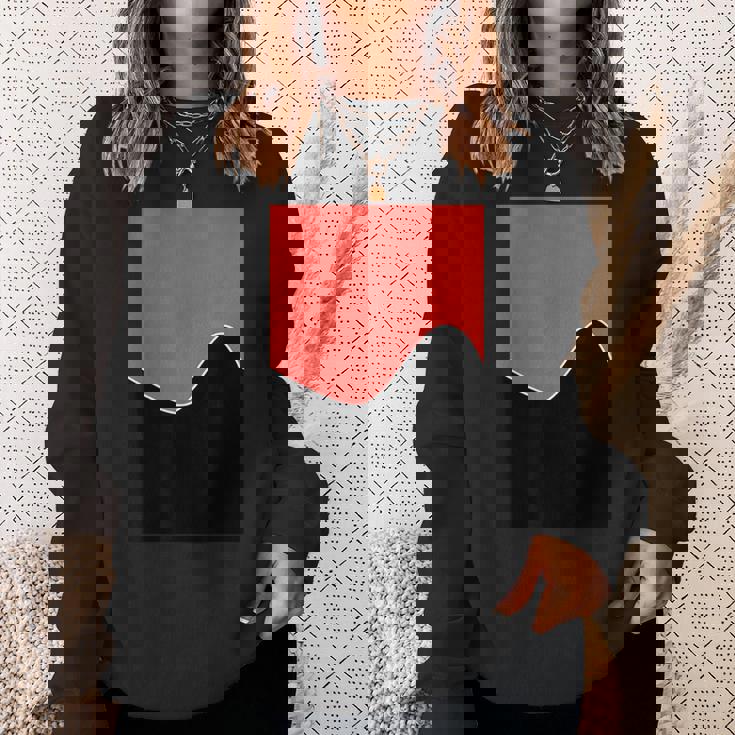 ジオメトリック ツートーン ウェーブ パターン カーミン ピンクとブラック スウェットシャツ 彼女への贈り物