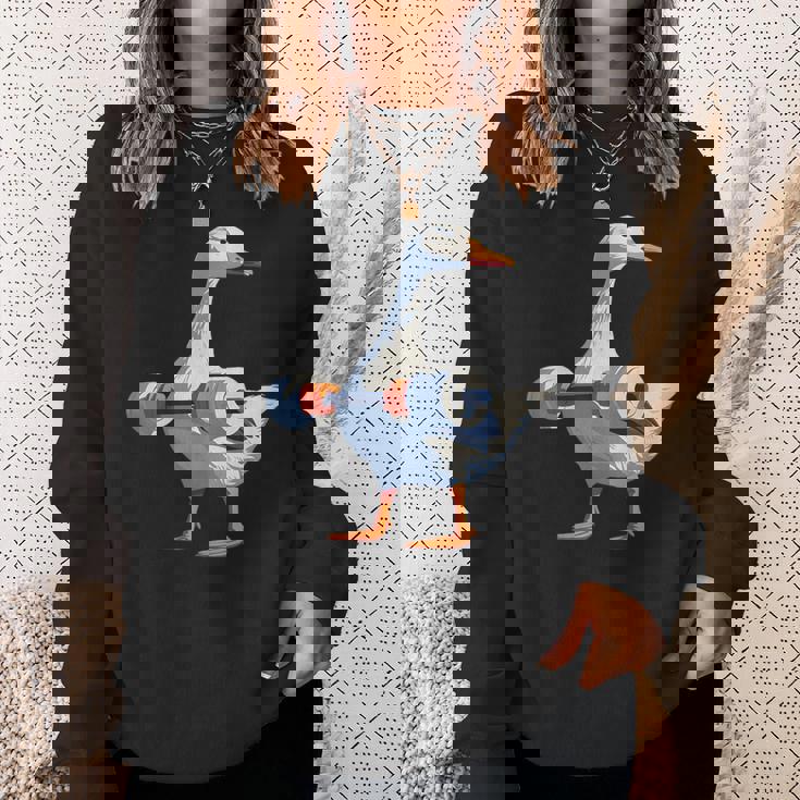 ジムダックグースウェイトリフティング ストロングコアワークアウト スウェットシャツ 彼女への贈り物