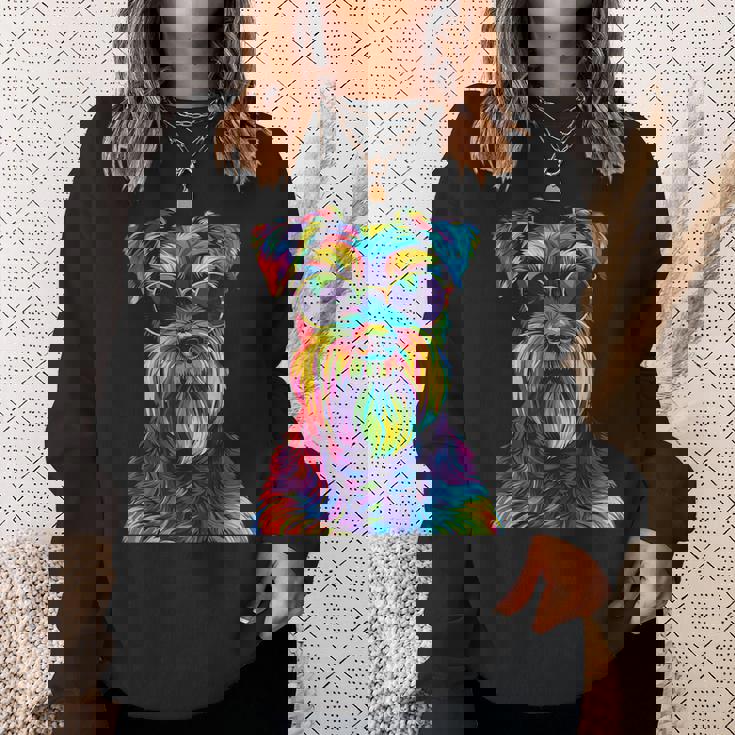 ジャイアントシュナウザー愛好家 ポップアート 面白い ジャイアントシュナウザー 犬 スウェットシャツ 彼女への贈り物