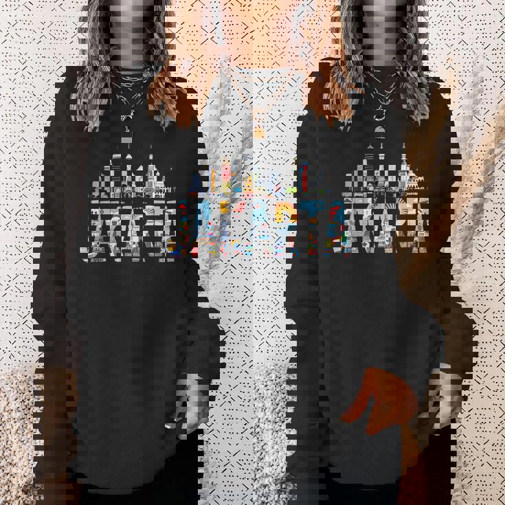 ジャカルタ旅行 インドネシア アウトフィット バケーション ジャカルタ スウェットシャツ 彼女への贈り物