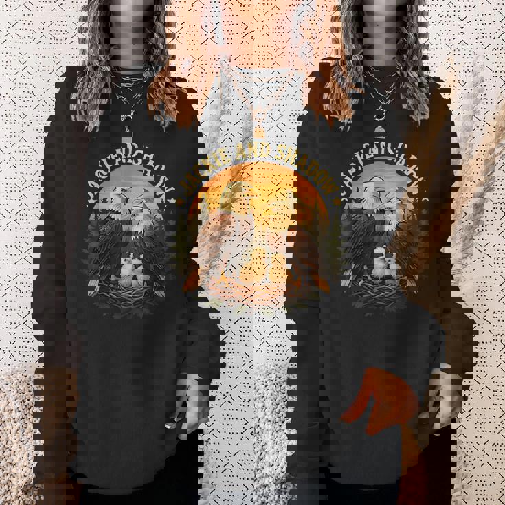 ジャッキーとシャドウ ハクトウワシビンテージ野生動物 自然 スウェットシャツ 彼女への贈り物