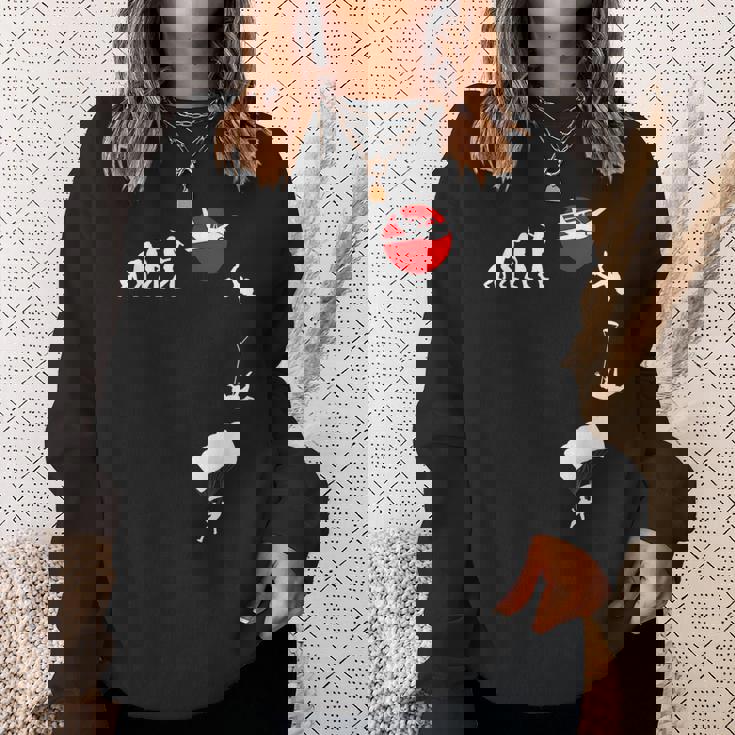 スカイダイビング、パラシュートアウトフィット、スカイダイビング、パラシュツリスト スウェットシャツ 彼女への贈り物