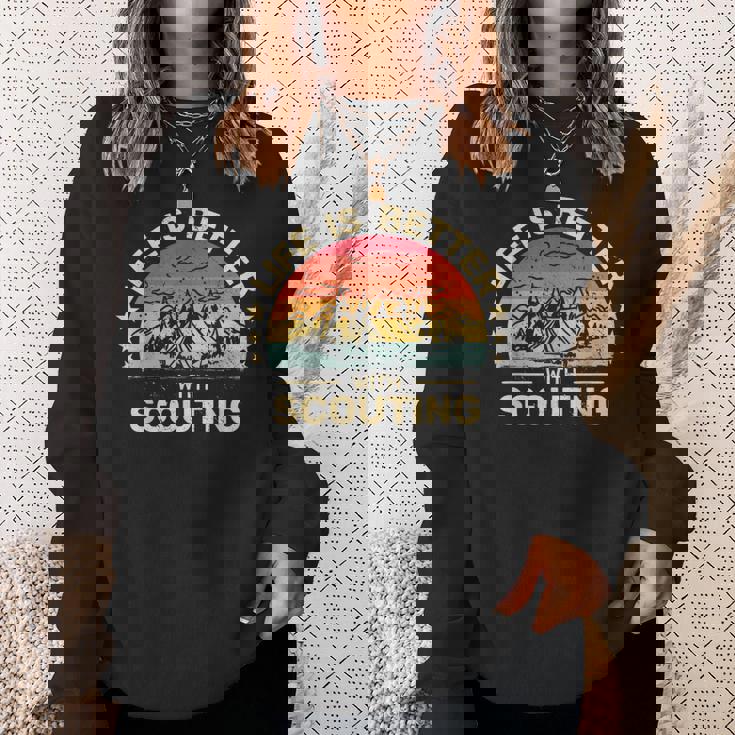 スカウトキャンプボーイハイキングスカウトでlife Is Better スウェットシャツ 彼女への贈り物