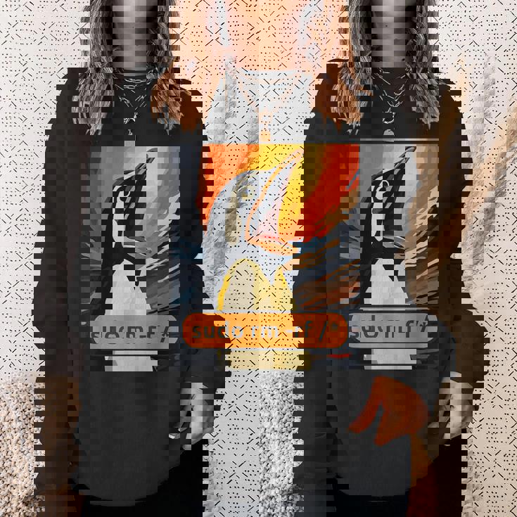 スクリーミング・タックス Linuxudo Rm-Rf スウェットシャツ 彼女への贈り物