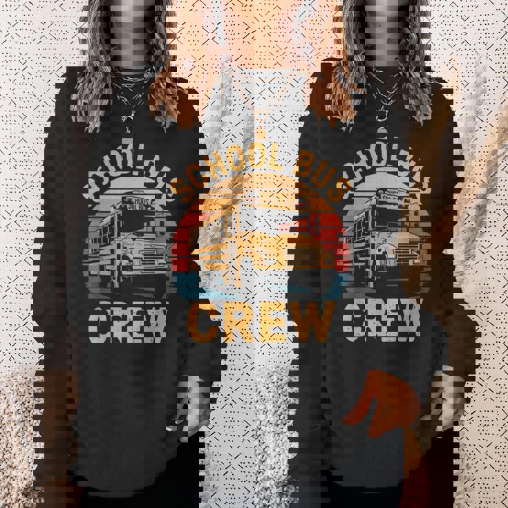 スクールバス クルー レトロ スクールバス 乗車 バス 運転手 スウェットシャツ 彼女への贈り物