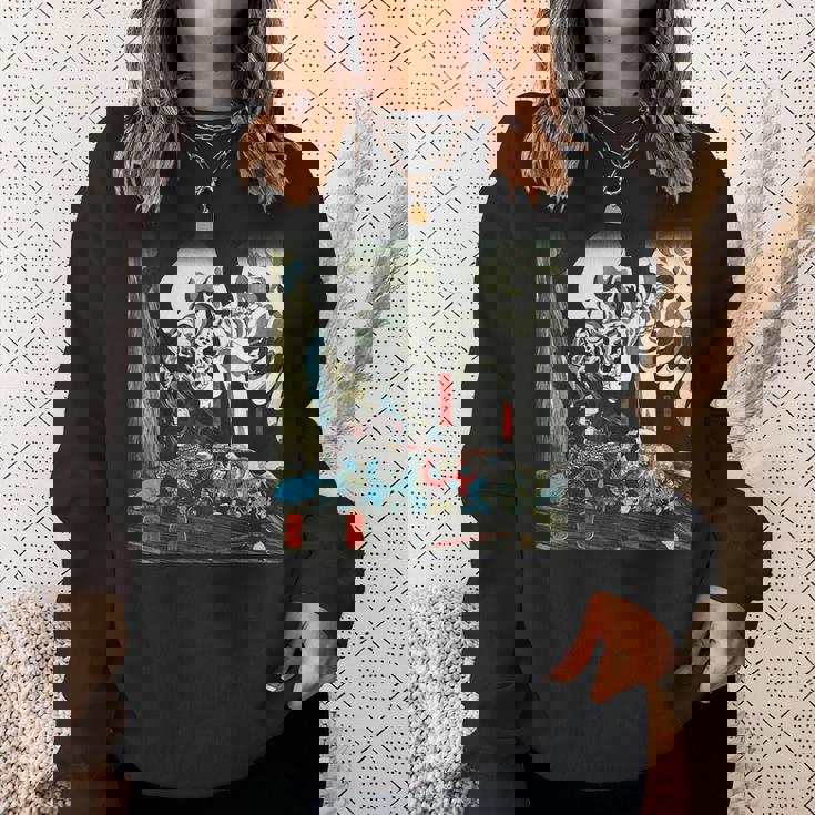 スケルトン 妖怪 歌川 国芳 日本美術 ハロウィン 相馬の古内裏 妖怪がしゃどくろと戦う大宅太郎光圀 スウェットシャツ 彼女への贈り物