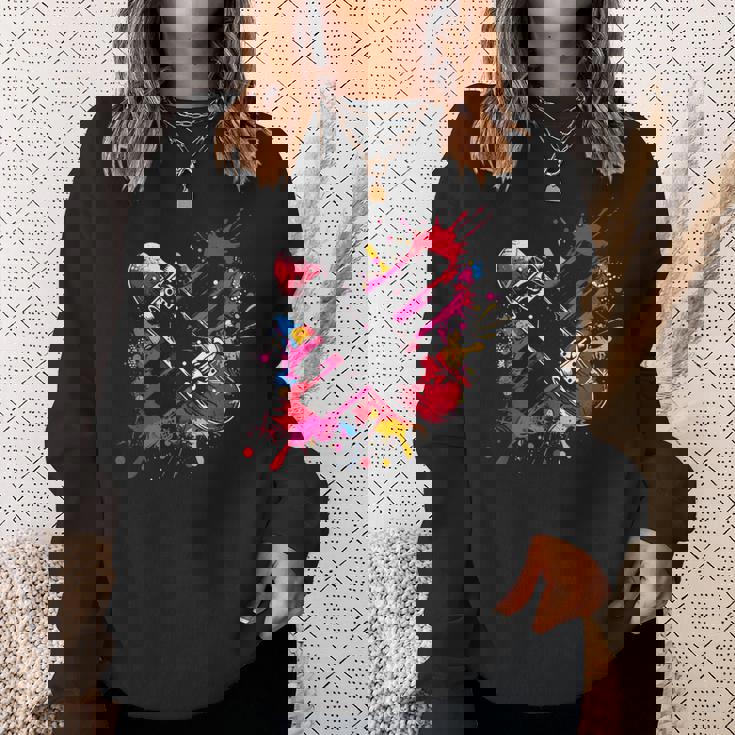 スケートボード ストリートアート スケートボード ファン スウェットシャツ 彼女への贈り物