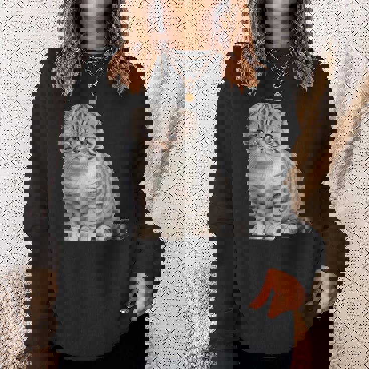 スコティッシュフォールド シンプルデザイン スウェットシャツ 彼女への贈り物