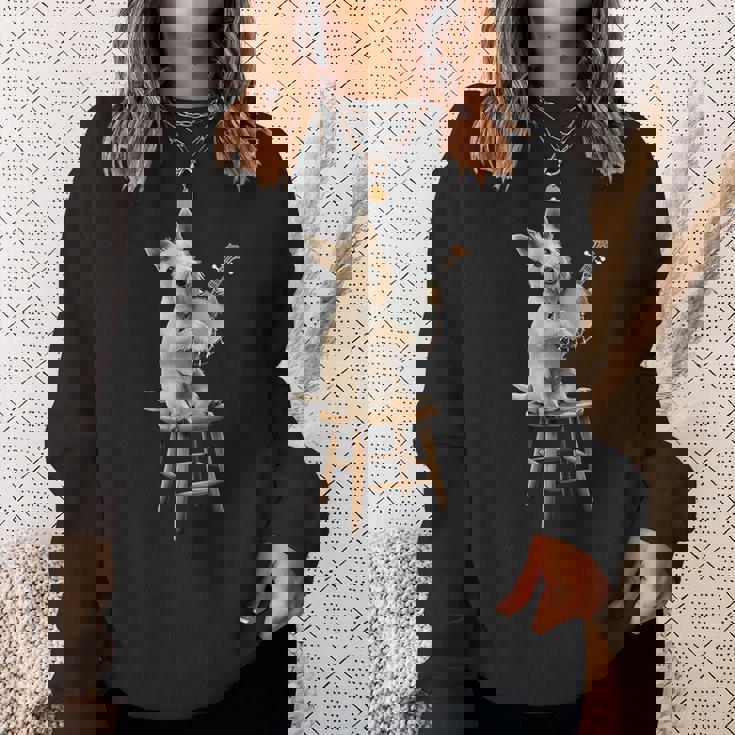 スコティッシュ・テリア・ドッグ ブルーグラス バンジョー選手 スウェットシャツ 彼女への贈り物