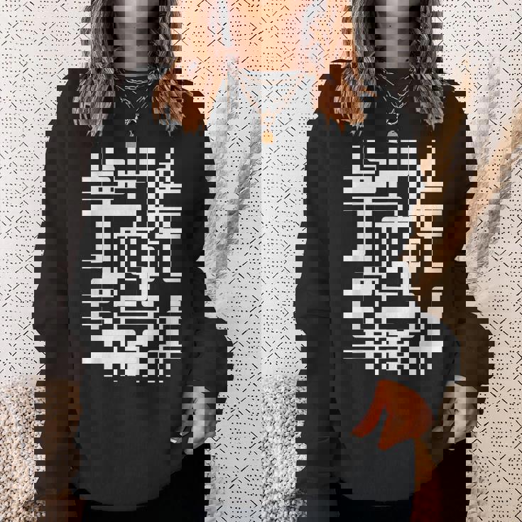 スタイリッシュ幾何学模様 スウェットシャツ 彼女への贈り物