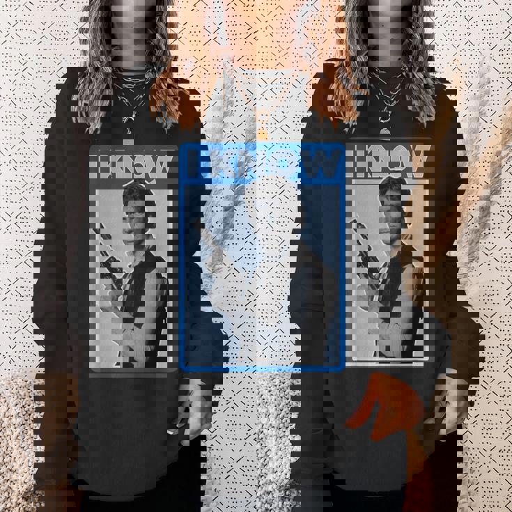 スター・ウォーズ クラシック ハン・ソロ I Know You Love Me ポスター スウェットシャツ 彼女への贈り物