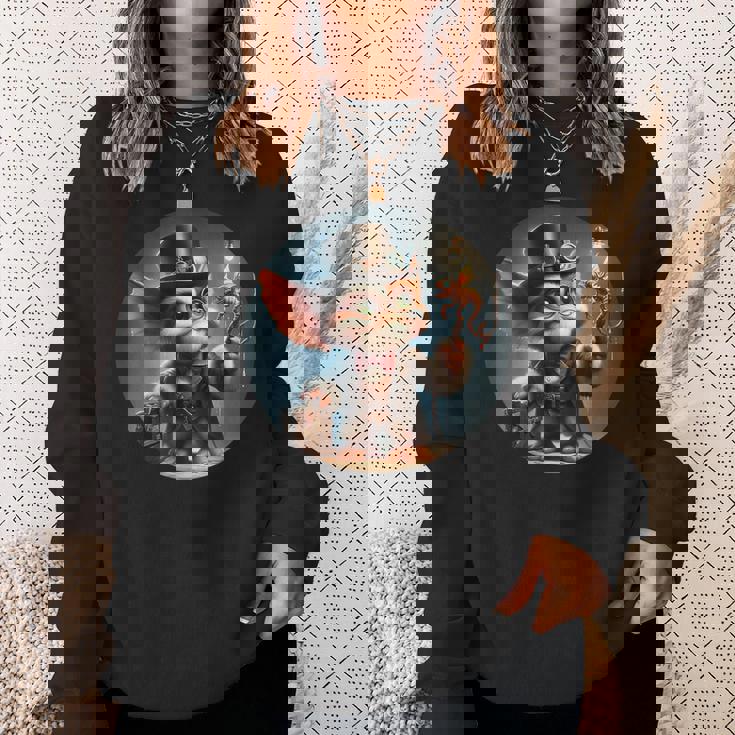 スチームパンク グレムリン クリーチャー マッドサイエンティスト スウェットシャツ 彼女への贈り物