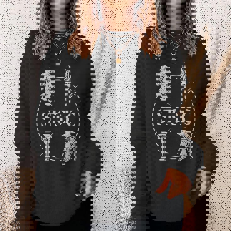 ストイックな美徳 – 知恵の勇気 正義 自己習得のシンボル スウェットシャツ 彼女への贈り物