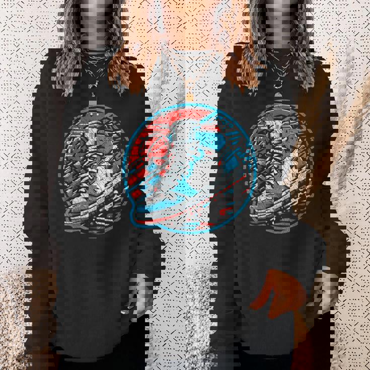 スニーカーヘッドバスケットボールファン スウェットシャツ 彼女への贈り物