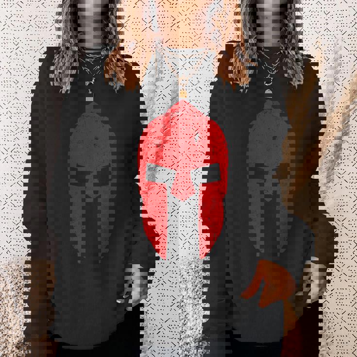 スパルタ戦士ヘルメットジムモチベーションスパルタ古代ギリシャ スウェットシャツ 彼女への贈り物