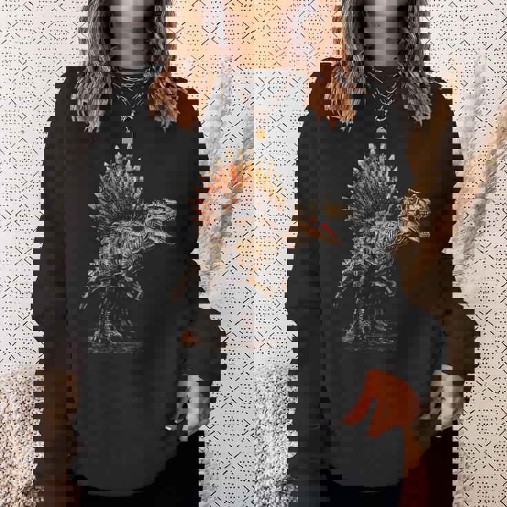 スピノサウルス 恐竜 グラフィックアート スピノサウルス スウェットシャツ 彼女への贈り物