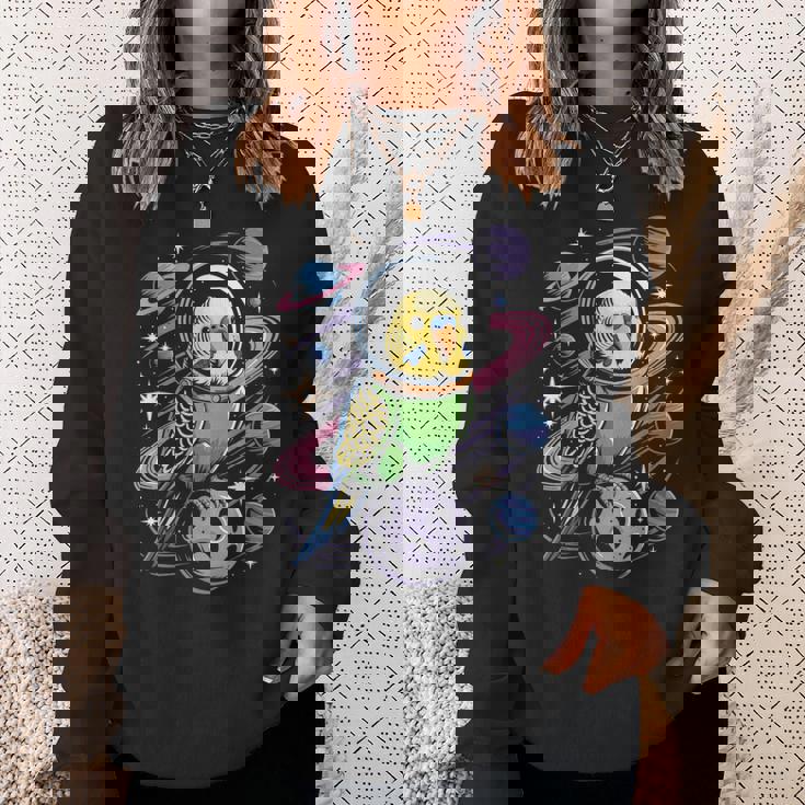 スペースセキセイインコ 宇宙飛行士セキセイインコ スウェットシャツ 彼女への贈り物