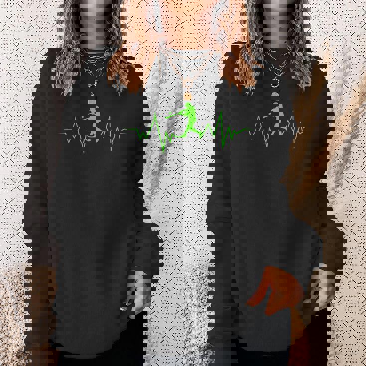 スポーツファンのための野球ハートビートクールなデザイン スウェットシャツ 彼女への贈り物