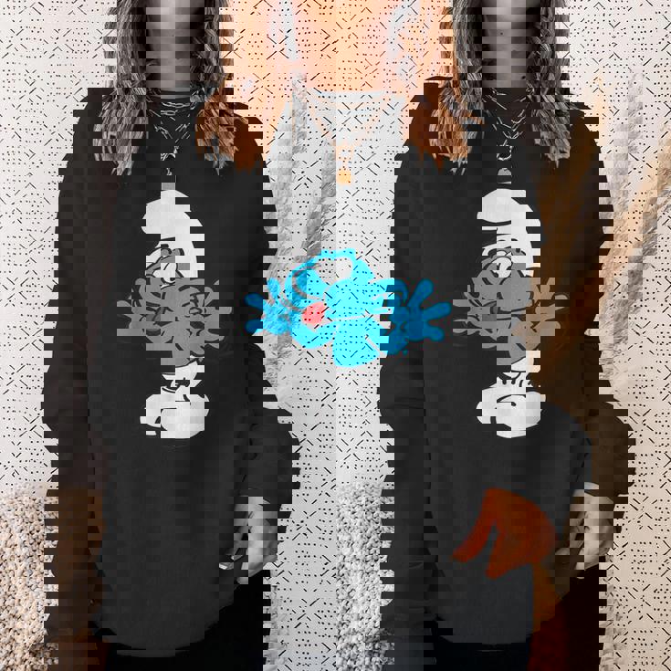 スマーフ ジョキー スマーフ 舌 ジョイフル ブルー コミック スマーフェット スウェットシャツ 彼女への贈り物