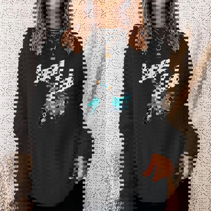 スーパーカブ 50 110 125 バイク ミニ モト スクーター カスタム 原付 二種 スウェットシャツ 彼女への贈り物