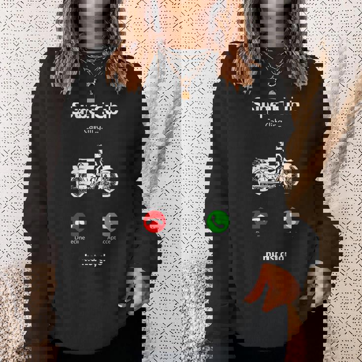 スーパーカブc100 原付バイク レトロジャパン スウェットシャツ 彼女への贈り物