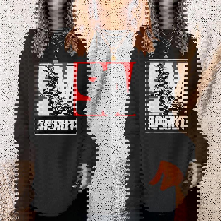 スーパーモトスーパーモタードエンデューロモトクロス スウェットシャツ 彼女への贈り物