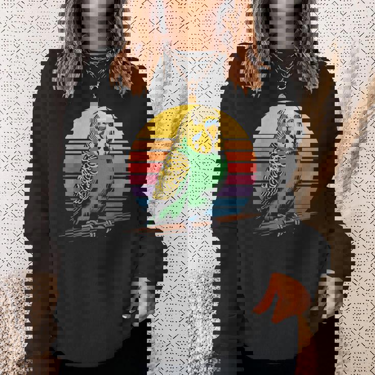 セキセイインコ レトロ セキセイインコ スウェットシャツ 彼女への贈り物