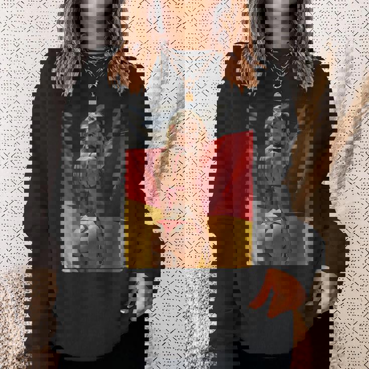 セクシーガールグラフィックtシャツ 「セクシーピンナップガール&ドイツ国旗」 スウェットシャツ 彼女への贈り物