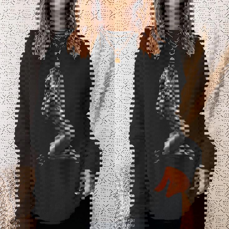 セクシーガールグラフィックtシャツ インプライドアクトオブファインアート スウェットシャツ 彼女への贈り物