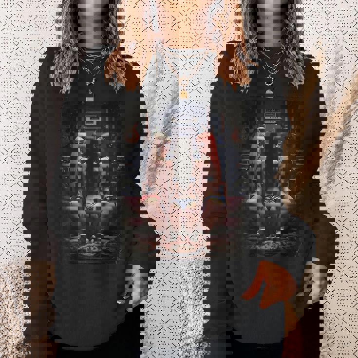 セクシーガールグラフィックtシャツ ホットガールズ&ギター 2 グランジ スウェットシャツ 彼女への贈り物