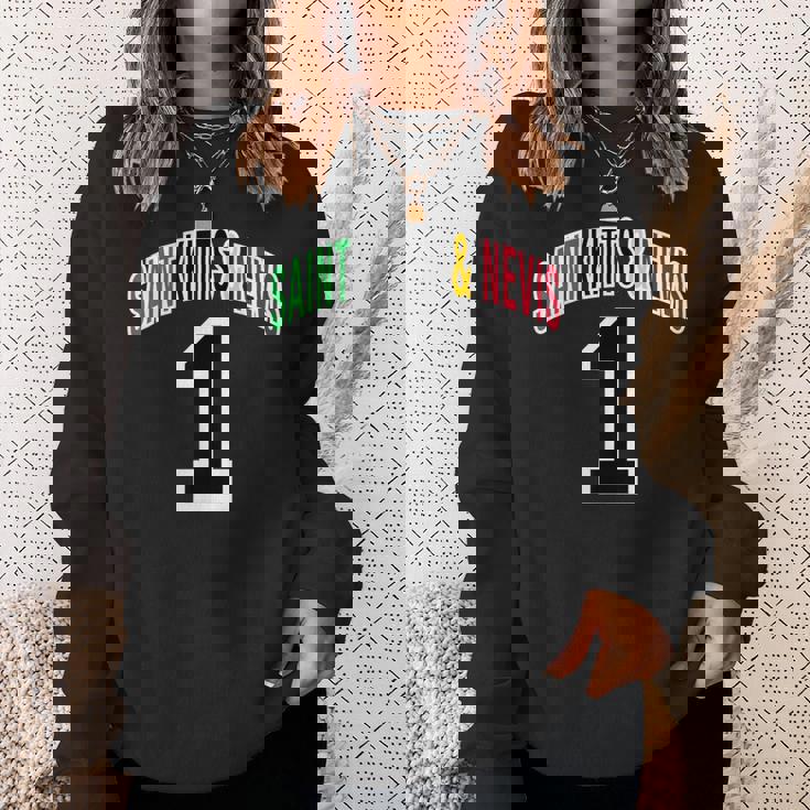 セントクリストファーネイビス 国旗 1 スウェットシャツ 彼女への贈り物