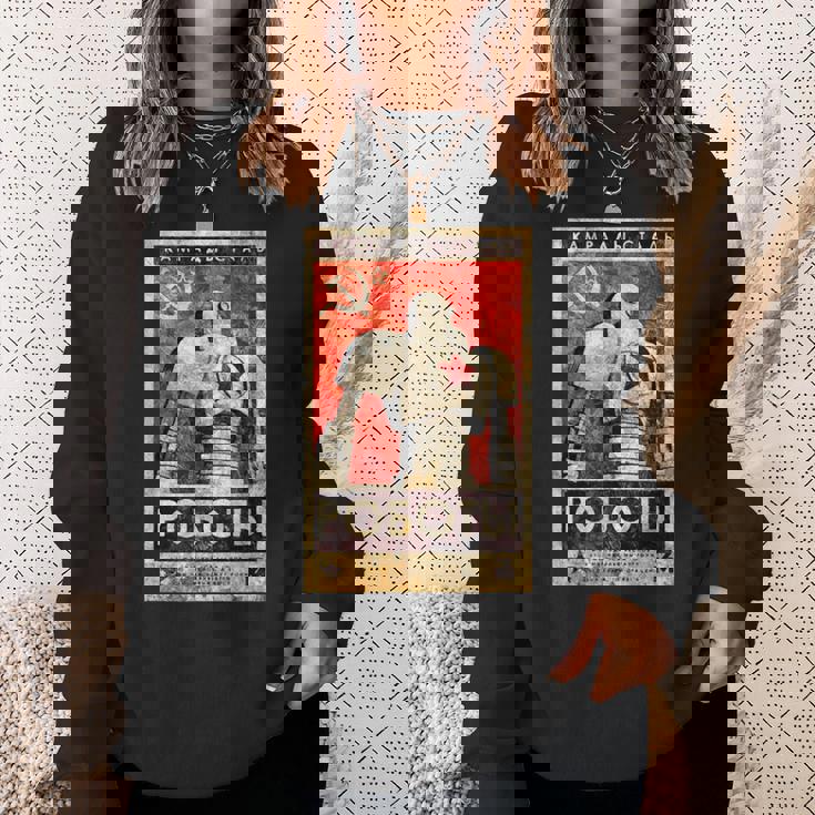 ソビエトヴィンテージソ連cccpロシア、レトロロボットアクアレルギフト スウェットシャツ 彼女への贈り物