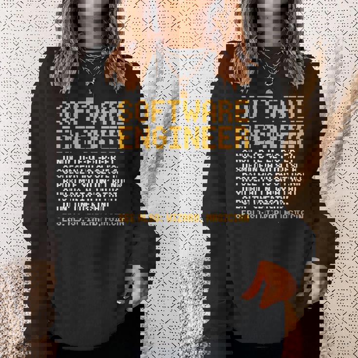 ソフトウェアエンジニア定義面白いコンピュータサイエンスジョーク スウェットシャツ 彼女への贈り物